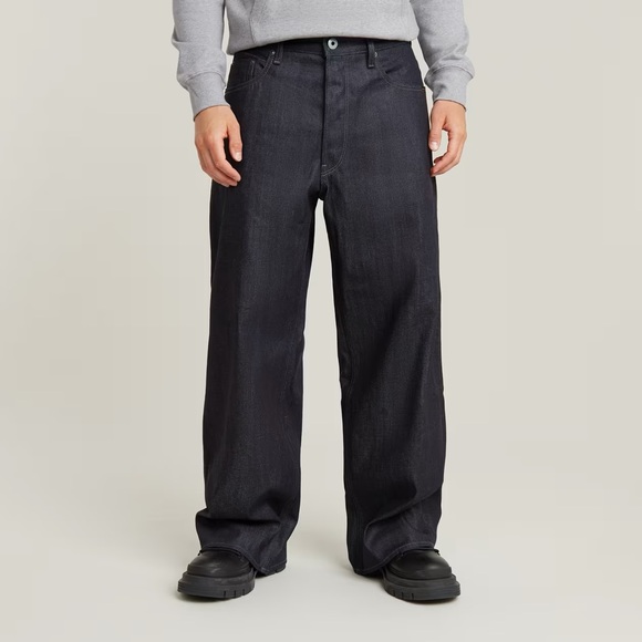 G-Star Men's long pocket loose Dark Blue Relaxed baggy look wide leg Jeans